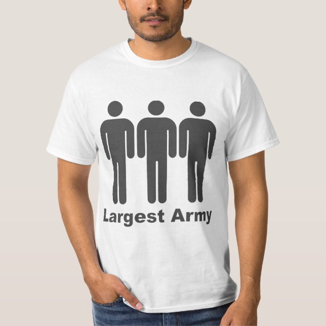 Störst armégrå färg t-shirt (Framsida)