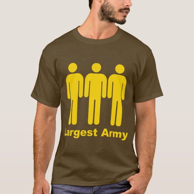 Störst armégult t shirt (Framsida)