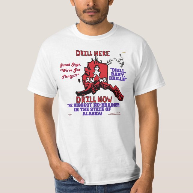 Störst ingen - brainer i det statligt av Alaska Tee (Framsida)
