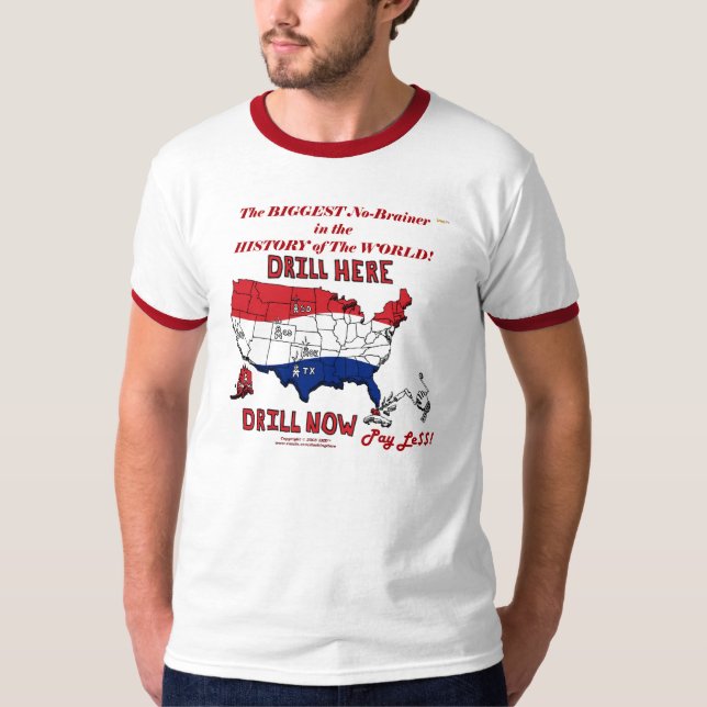 Störst ingen - brainer i historiemanar Ringed Tee Shirt (Framsida)