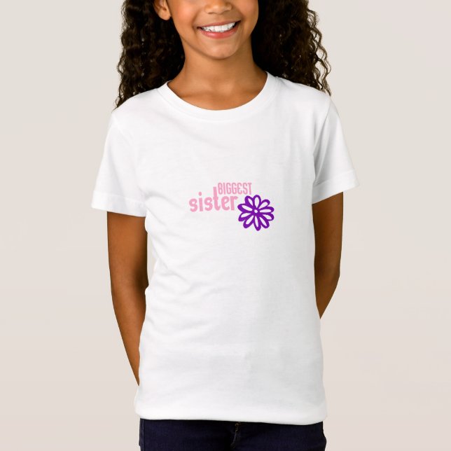 Störst syster (barn storleksanpassar), tee shirt (Framsida)