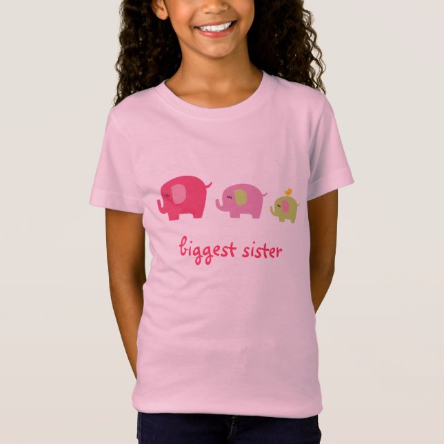 Störst systerelefantskjorta t-shirt (Framsida)