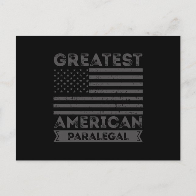 Största American Paralegal Gift USA flagga Vykort (Framsida)