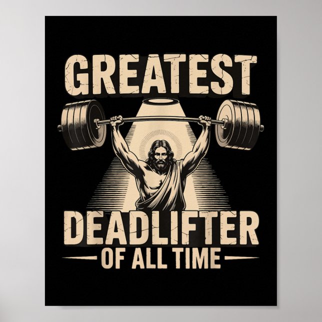 Största dödlyftaren genom tiderna Jesus Poster (Framsidan)