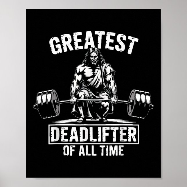 Största dödlyftaren genom tiderna Jesus Poster (Framsidan)