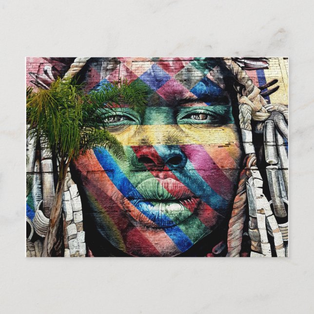 Största gatumålningen (Brasilien) vykort (Framsida)