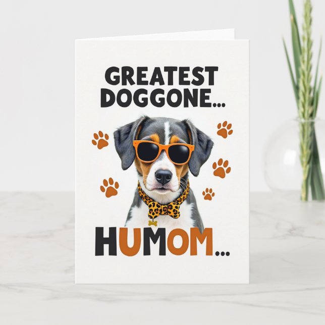Största hundmamma hundporträttkort kort (Framsida)