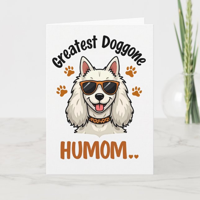 Största hundmamma-illustrationskort kort (Framsida)