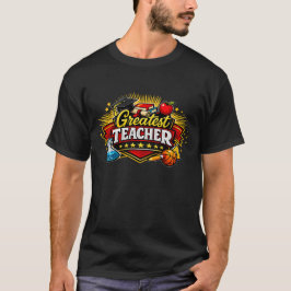 Största läraren universitetsstil-märke t shirt