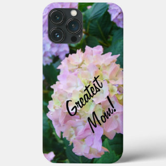 Största Mamma! iPhone-fodral skinn Hortensia Blomm