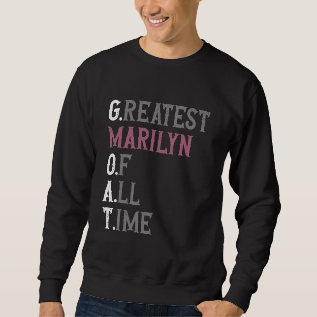 Största Marilyn genom tiderna  GOAT  Marilyn Lång Ärmad Tröja (Framsida)
