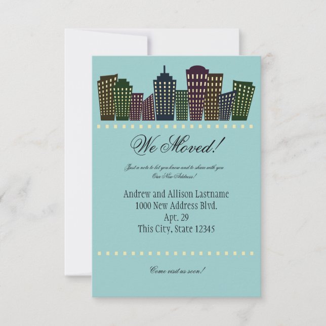 Storstads Nya adress meddelande (Framsida)