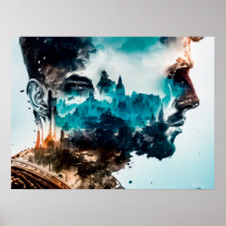 Storstadsområde Meditation: Europaparlamentet bekl Poster