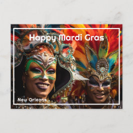 💚 💛 storstadsregionen: Mardi Gras Magic Vykort
