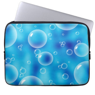 Storstudsande blå bubblor laptop sleeve