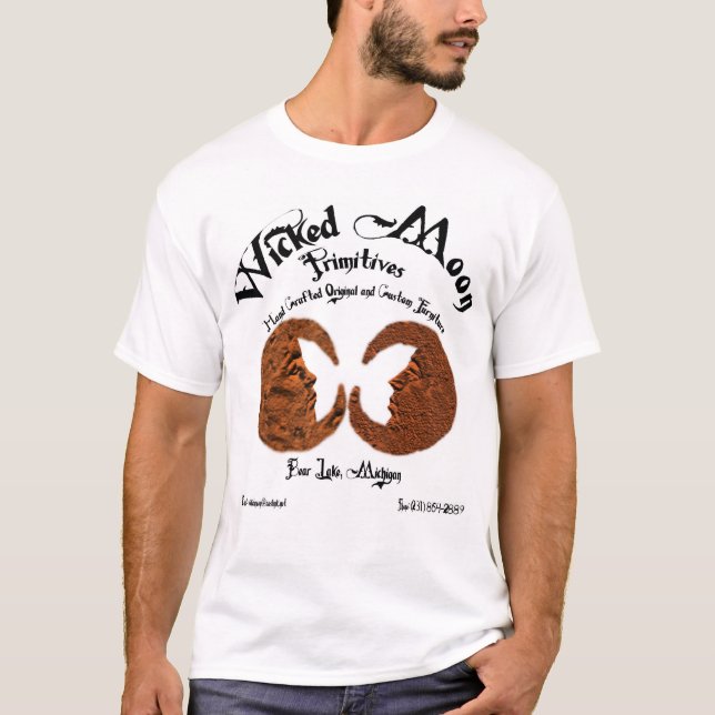 Stort ansikte för ond måne tee shirt (Framsida)