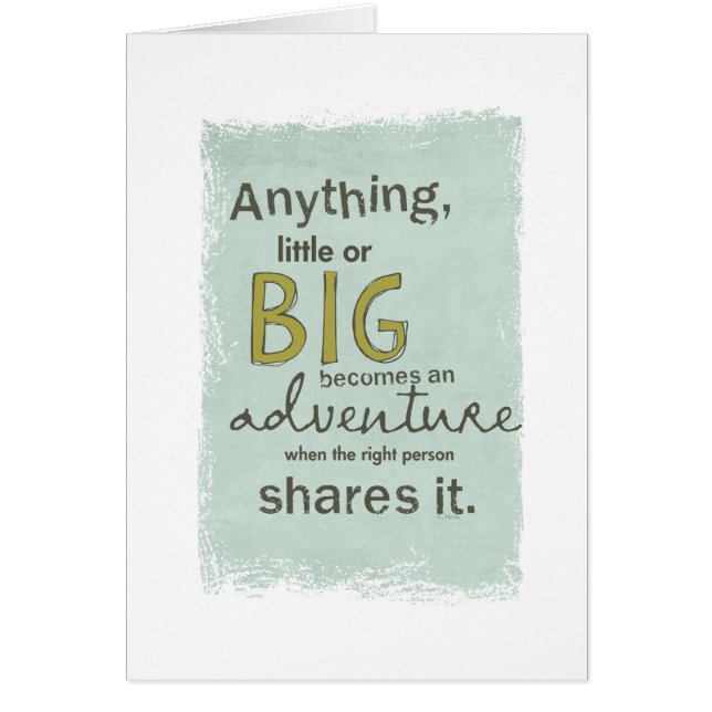 stort äventyr hälsningskort (Framsidan)