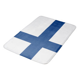 Stort badmatt med Finlands flagga Badrumsmatta