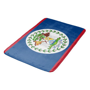 Stort badmatt med flagga av Belize Badrumsmatta