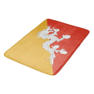 Stort badmatt med flagga av Bhutan Badrumsmatta