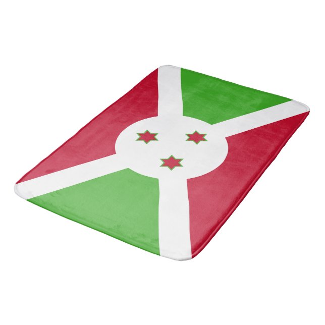 Stort badmatt med flagga av Burundi Badrumsmatta (Vinklad)