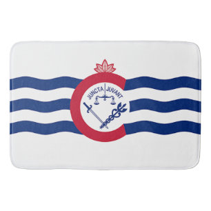 Stort badmatt med flagga av Cincinnati Badrumsmatta