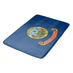 Stort badmatt med flagga av Idaho, USA Badrumsmatta