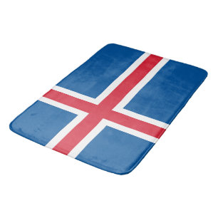 Stort badmatt med flagga av Island Badrumsmatta