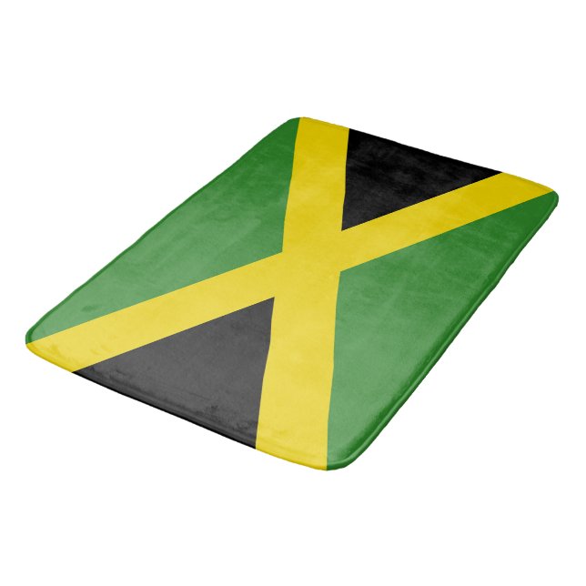 Stort badmatt med flagga av Jamaica Badrumsmatta (Vinklad)