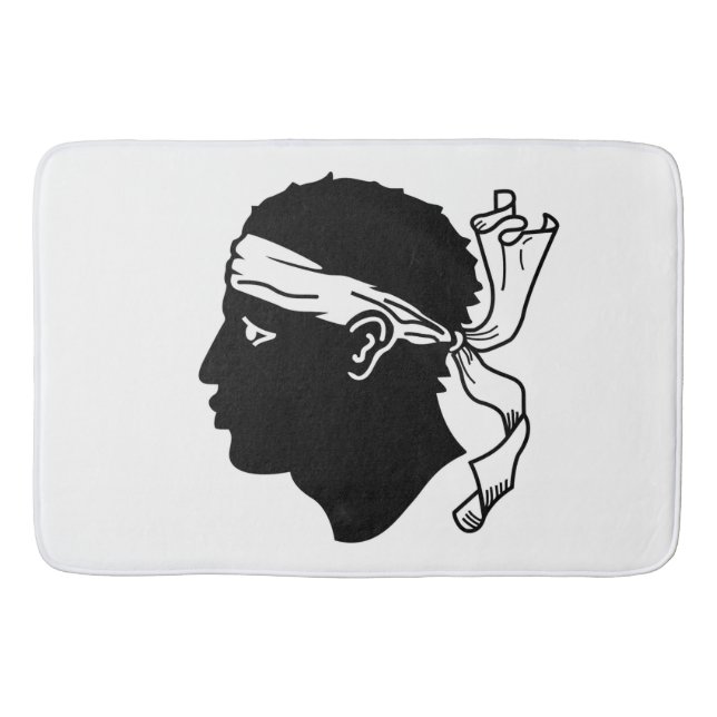 Stort badmatt med flagga av Korsika Badrumsmatta (Framsidan)