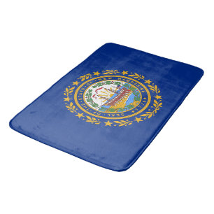 Stort badmatt med flagga av New Hampshire, USA Badrumsmatta