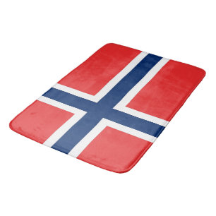 Stort badmatt med flagga av Norge Badrumsmatta