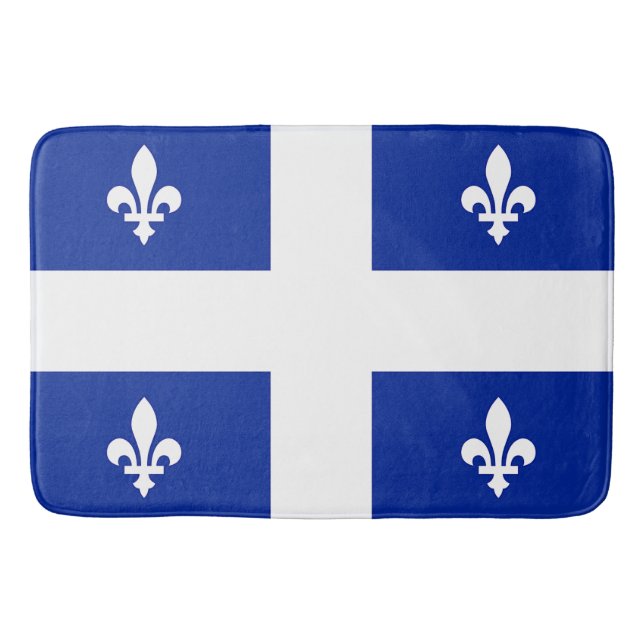 Stort badmatt med flagga av Quebec Badrumsmatta (Framsidan)