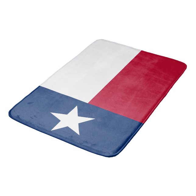 Stort badmatt med flagga av Texas, USA Badrumsmatta (Vinklad)