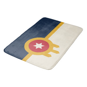 Stort badmatt med flagga av Tulsa City Badrumsmatta