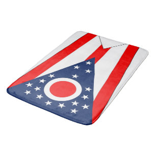 Stort badmatt med flagga från Ohio State, USA Badrumsmatta