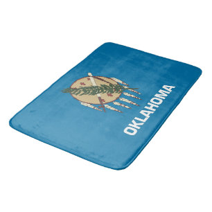 Stort badmatt med flagga i Oklahoma-staten, USA Badrumsmatta