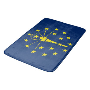 Stort badmatt med flagga Indiana, USA Badrumsmatta