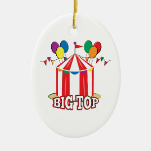 Stort bästa tält julgransprydnad keramik