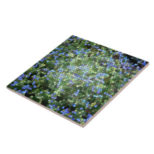 Stort belägga med tegel, Blue&Green målat glass Kakelplatta