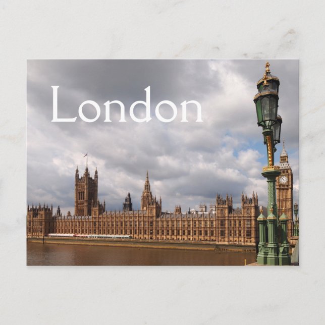 Stort Ben och parlamentet i London Vykort (Framsida)