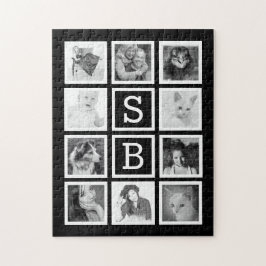 Stort beställnings- pussel med tio foto och
