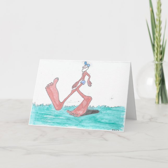 "Stort" Bigfoot födelsedagkort Kort (Framsida)