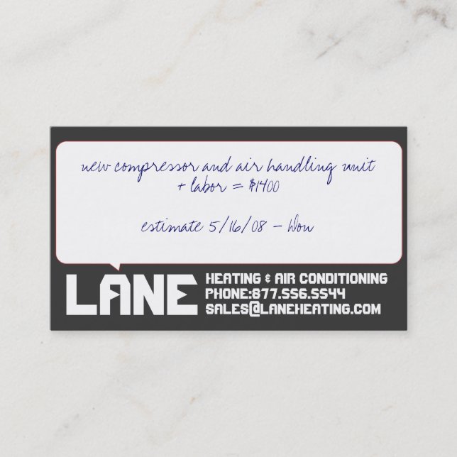 Stort boxas bedömningar visitkort (Framsida)