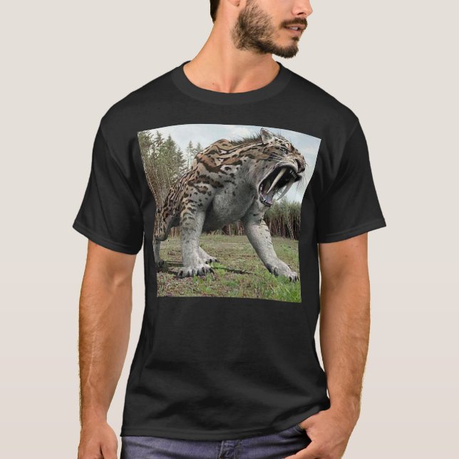 Stort brumma för Sabertandtiger Tee Shirt (Framsida)