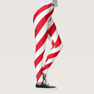 Stort candy canerandmönster leggings