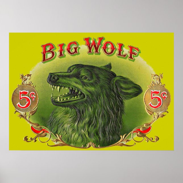 Stort cigarrmärke för Varg Poster (Framsidan)