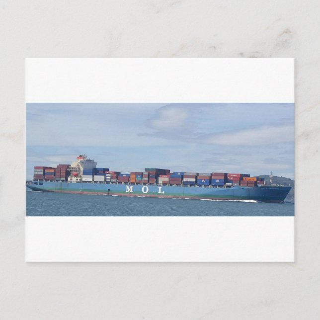 Stort containerfartyg vykort (Framsida)