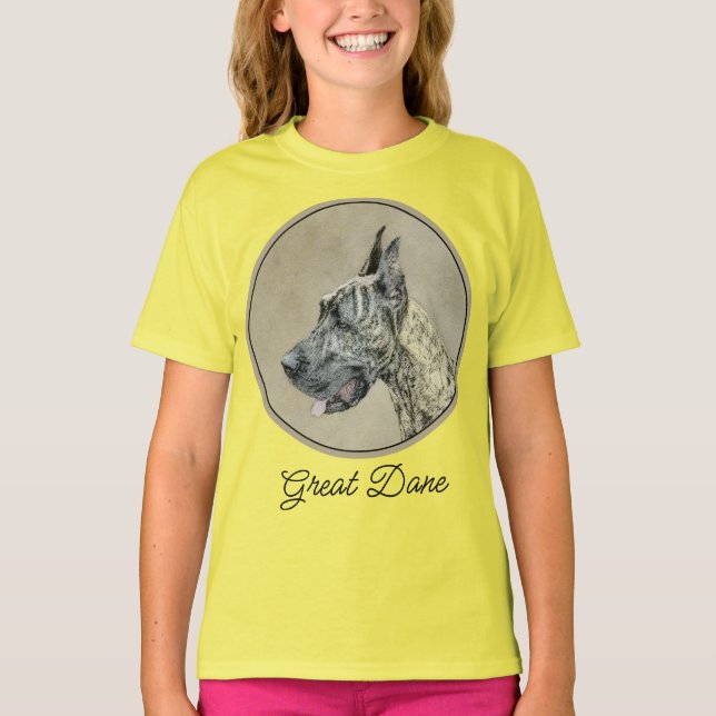 Stort dansk (prickig) Målning - Original Hund Kons T Shirt (Framsida)