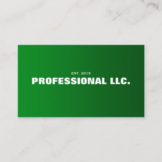 Stort djärvt, lätt att läsa den gröna visitkorten visitkort (Framsida)